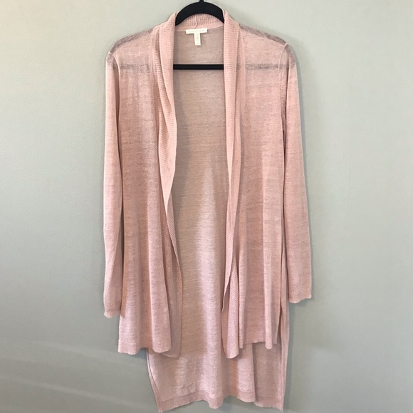 blush duster cardigan